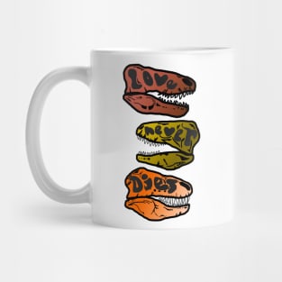 Love Never Dies T-Rex Skulls Mug